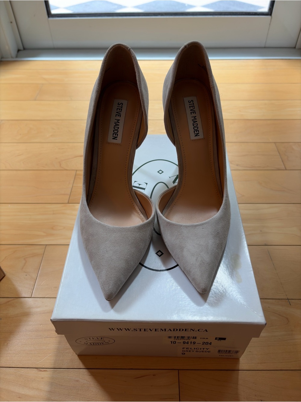 Steve Madden Taupe Suede Pointed-Toe Pumps